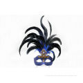 15 Inch Blue Venetian Party Masks / Fancy Dress Masks For Female